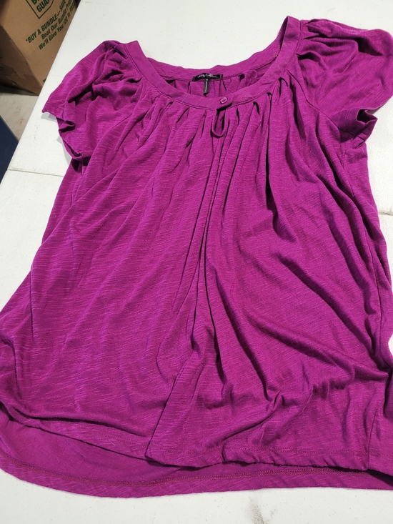 Daisy Fuentes Tops - Daisy Fuentes Scoop-Neck Short Sleeve Top in Fuchsia